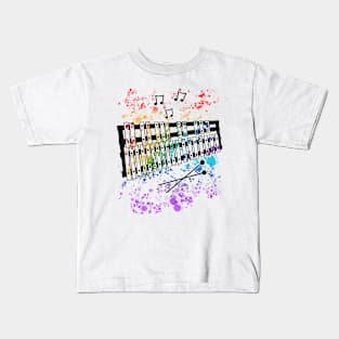 Glockenspiel Rainbow Colours Glockenspielist Music Teacher Musician Kids T-Shirt